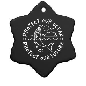 Whale Shark Protect Ocean Protect Our Future Gift Ceramic Star Ornament