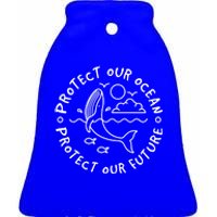 Whale Shark Protect Ocean Protect Our Future Gift Ceramic Bell Ornament