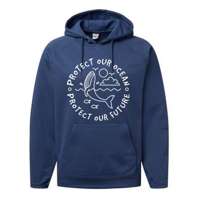 Whale Shark Protect Ocean Protect Our Future Gift Performance Fleece Hoodie