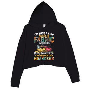 Womens Sewing Pun Quilting Lover Quilter Sewer Novelty Crop Fleece Hoodie