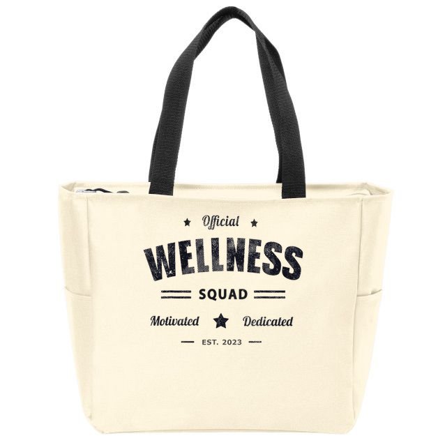 Wellness Squad P.e Crew Health Trainer Coach Nurse Zip Tote Bag