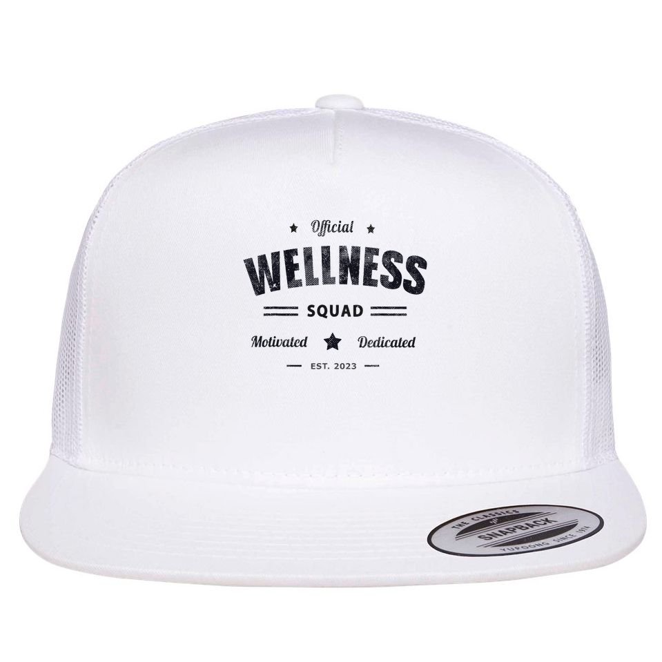 Wellness Squad P.e Crew Health Trainer Coach Nurse Flat Bill Trucker Hat