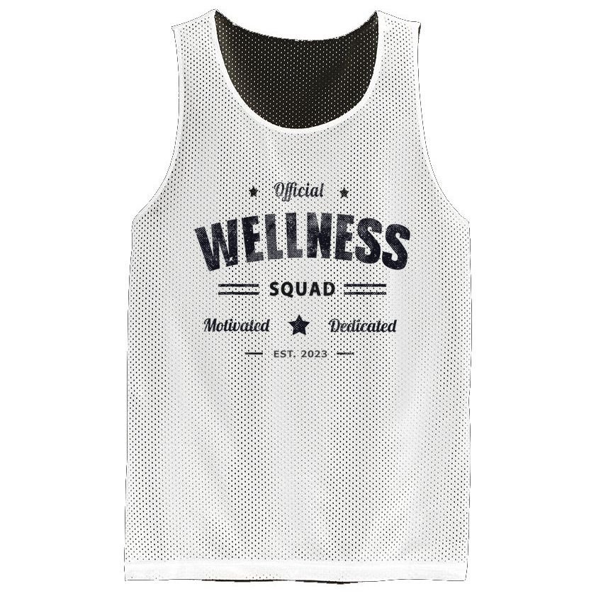 Wellness Squad P.e Crew Health Trainer Coach Nurse Mesh Reversible Basketball Jersey Tank