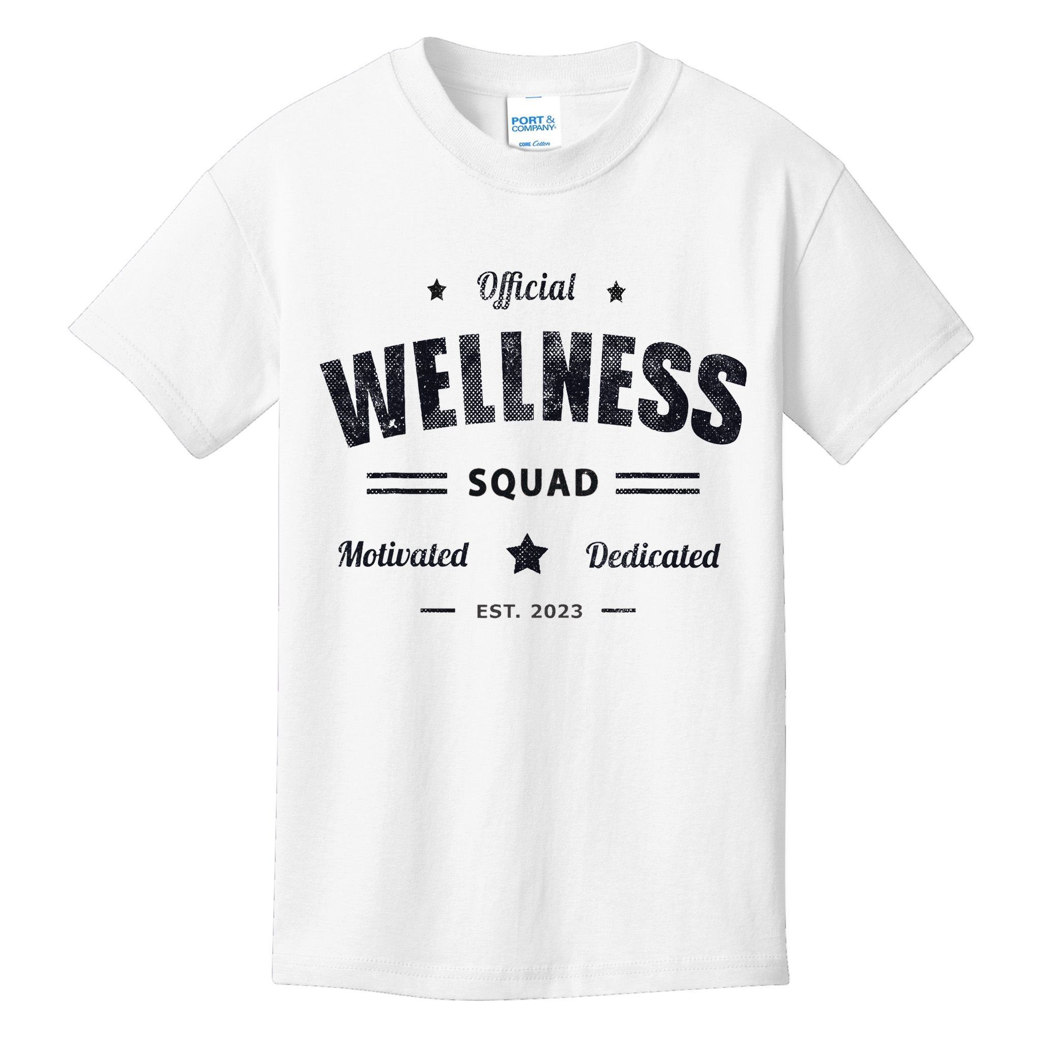 Wellness Squad P.e Crew Health Trainer Coach Nurse Kids T-Shirt