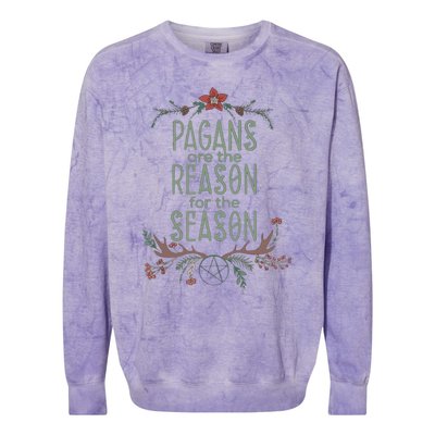 Winter Solstice Pagans Are The Reason For The Season Yule Colorblast Crewneck Sweatshirt