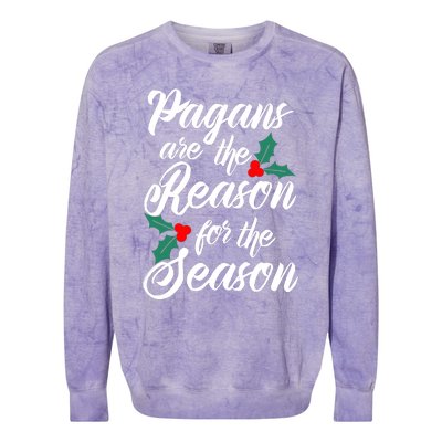 Winter Solstice Pagans Are The Reason For The Season Yule Colorblast Crewneck Sweatshirt