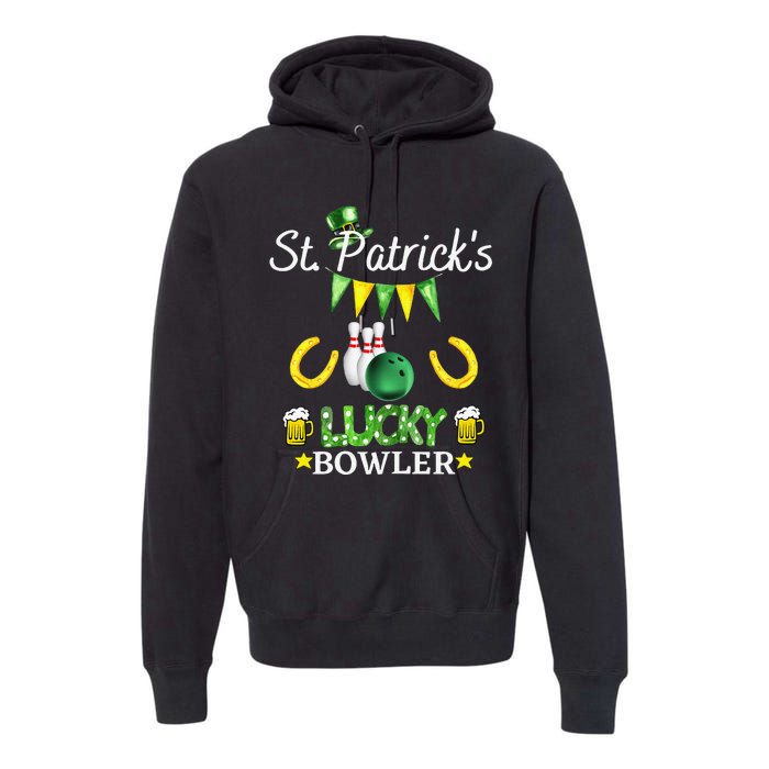 WoFUNNY SAINT PATRICK'S DAY GIFT FOR WOWHO LOVE BOWLING Premium Hoodie