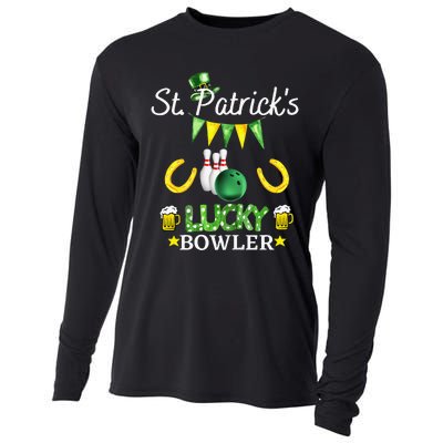 WoFUNNY SAINT PATRICK'S DAY GIFT FOR WOWHO LOVE BOWLING Cooling Performance Long Sleeve Crew