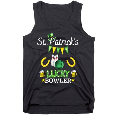 WoFUNNY SAINT PATRICK'S DAY GIFT FOR WOWHO LOVE BOWLING Tank Top