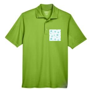 Winter Snowflakes Pattern Men's Origin Performance Pique Polo