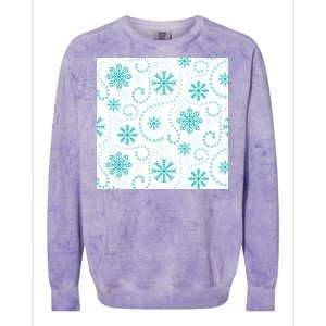 Winter Snowflakes Pattern Colorblast Crewneck Sweatshirt