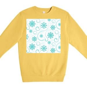 Winter Snowflakes Pattern Premium Crewneck Sweatshirt