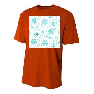 Winter Snowflakes Pattern Performance Sprint T-Shirt