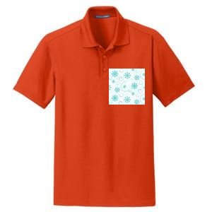 Winter Snowflakes Pattern Dry Zone Grid Polo