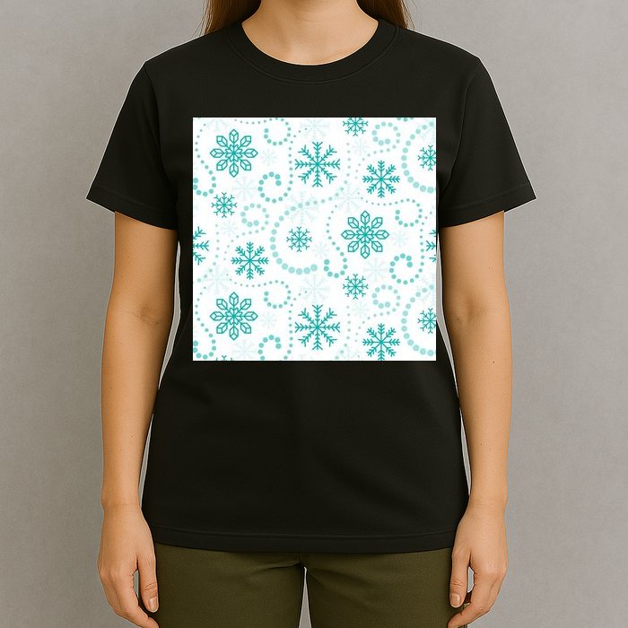 Winter Snowflakes Pattern T-Shirt