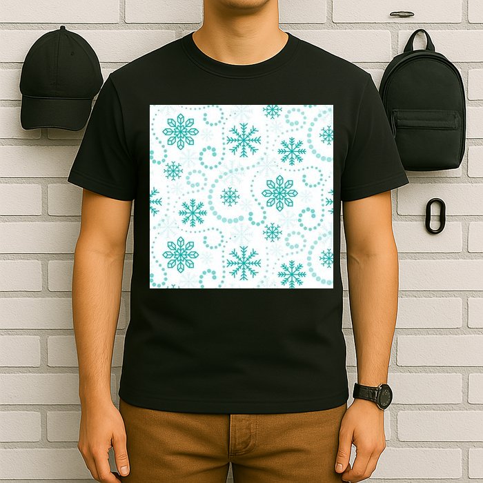 Winter Snowflakes Pattern T-Shirt