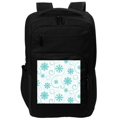 Winter Snowflakes Pattern Impact Tech Backpack