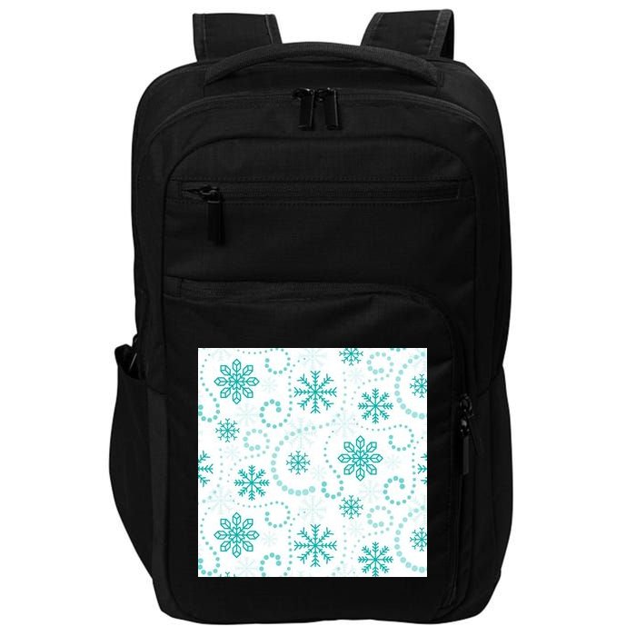 Winter Snowflakes Pattern Impact Tech Backpack