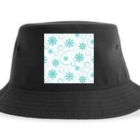 Winter Snowflakes Pattern Sustainable Bucket Hat
