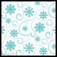 Winter Snowflakes Pattern Button