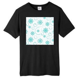 Winter Snowflakes Pattern Tall Fusion ChromaSoft Performance T-Shirt