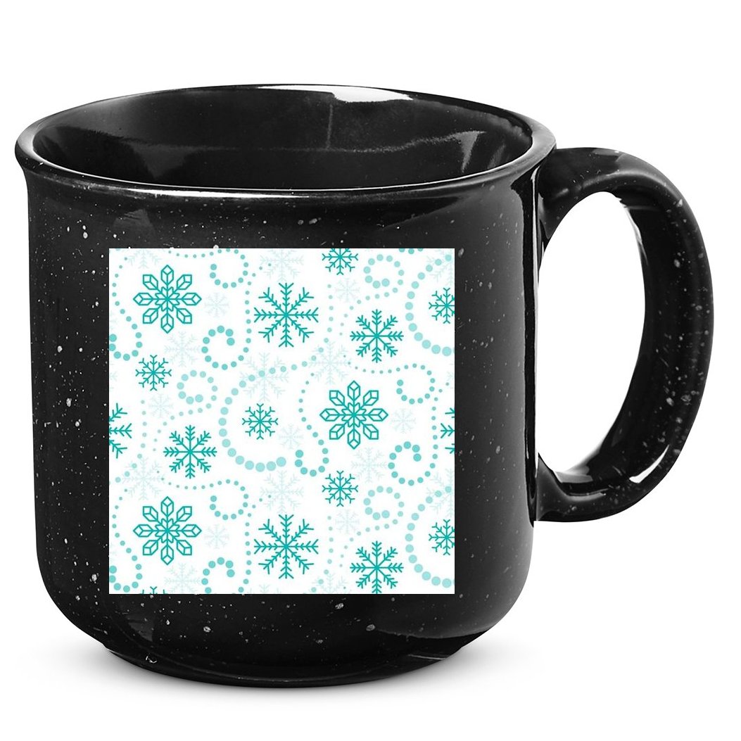 Winter Snowflakes Pattern 15oz Campfire Ceramic Mug