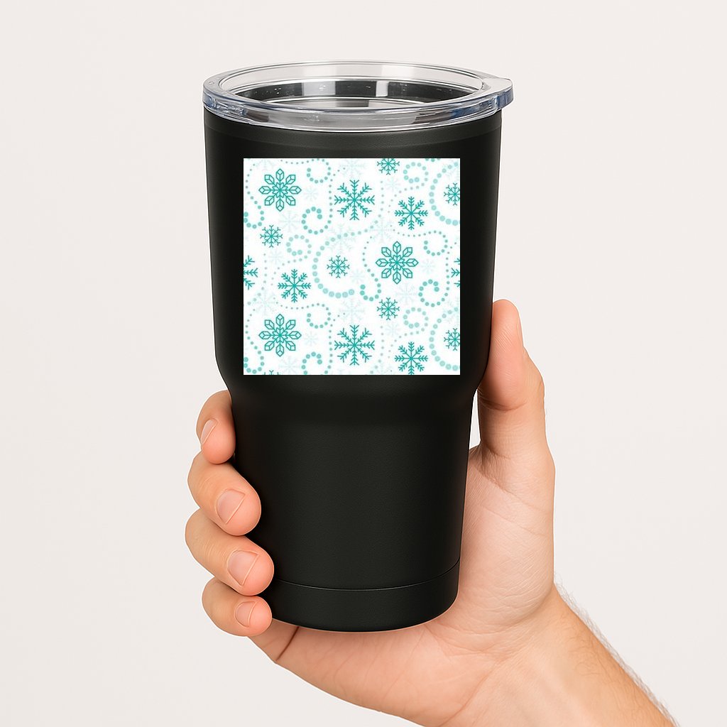 Winter Snowflakes Pattern Tumbler