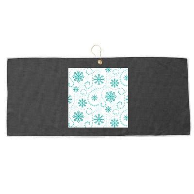 Winter Snowflakes Pattern Large Microfiber Waffle Golf Towel