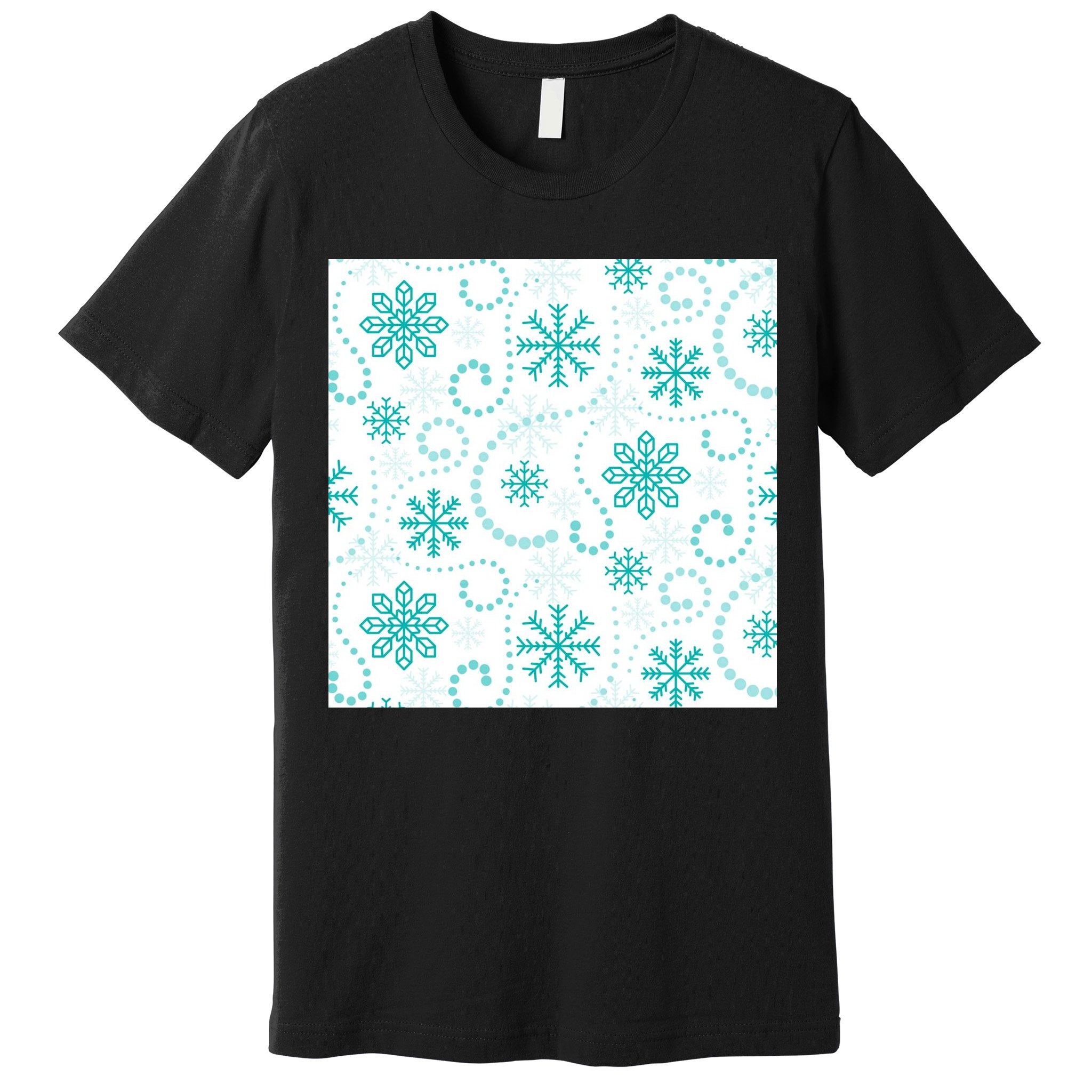 Winter Snowflakes Pattern Premium T-Shirt
