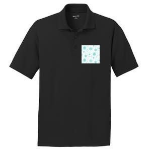 Winter Snowflakes Pattern PosiCharge RacerMesh Polo