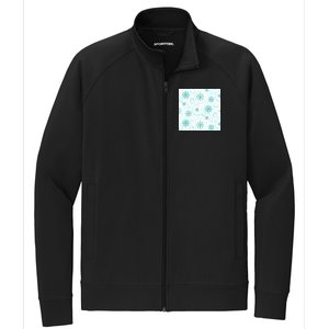 Winter Snowflakes Pattern Stretch Full-Zip Cadet Jacket