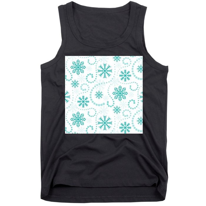 Winter Snowflakes Pattern Tank Top