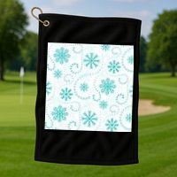 Winter Snowflakes Pattern Golf Towel
