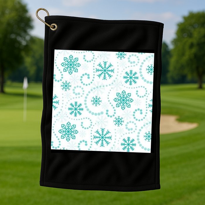 Winter Snowflakes Pattern Golf Towel