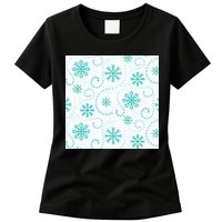 Winter Snowflakes Pattern Womens T-Shirt