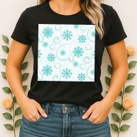 Winter Snowflakes Pattern Womens T-Shirt
