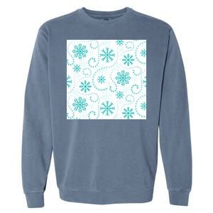 Winter Snowflakes Pattern Garment-Dyed Sweatshirt