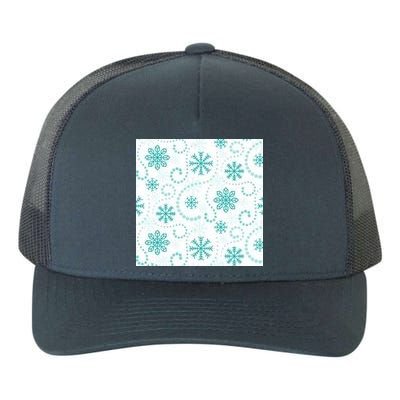 Winter Snowflakes Pattern Yupoong Adult 5-Panel Trucker Hat