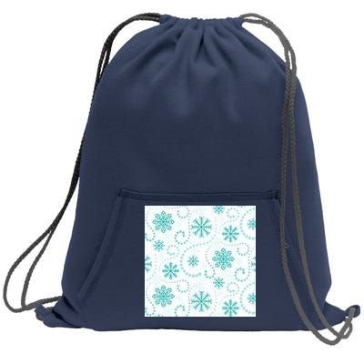 Winter Snowflakes Pattern Sweatshirt Cinch Pack Bag