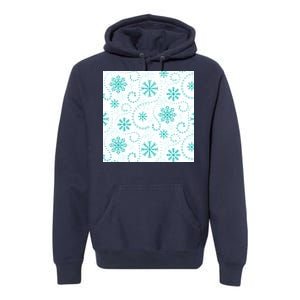 Winter Snowflakes Pattern Premium Hoodie