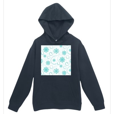 Winter Snowflakes Pattern Urban Pullover Hoodie