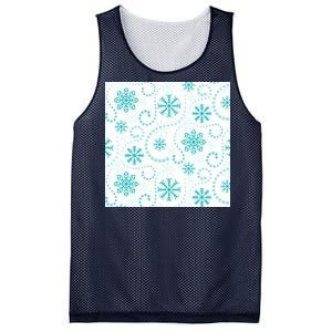 Winter Snowflakes Pattern Mesh Reversible Basketball Jersey Tank