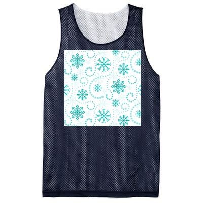 Winter Snowflakes Pattern Mesh Reversible Basketball Jersey Tank