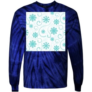 Winter Snowflakes Pattern Tie-Dye Long Sleeve Shirt