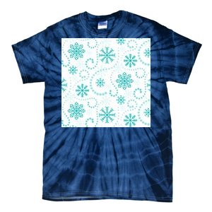 Winter Snowflakes Pattern Tie-Dye T-Shirt