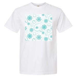 Winter Snowflakes Pattern Garment-Dyed Heavyweight T-Shirt