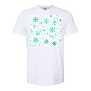 Winter Snowflakes Pattern Softstyle CVC T-Shirt