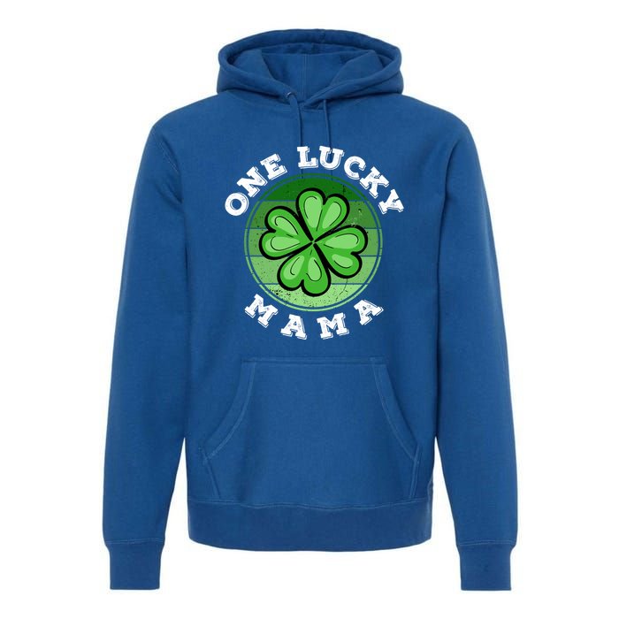 Wo St Patricks Day Irish Costume One Lucky Mama Pregnancy Gift Premium Hoodie