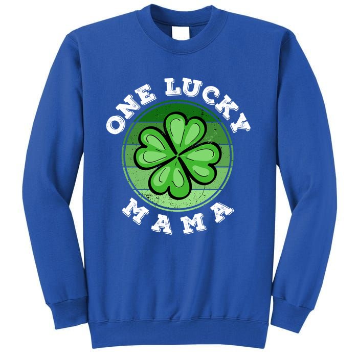 Wo St Patricks Day Irish Costume One Lucky Mama Pregnancy Gift Tall Sweatshirt