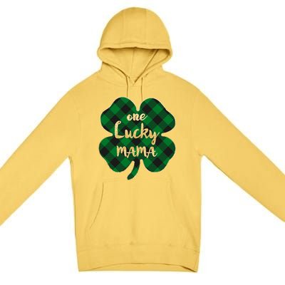 Wo St Patrick's Day Gift For Moms Cute One Lucky Mama Gift Premium Pullover Hoodie